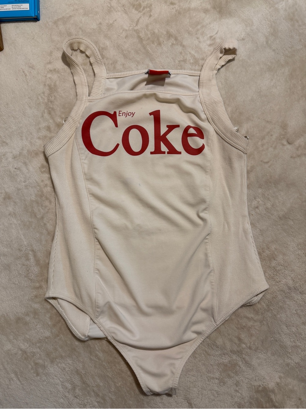 Zara & Coca Cola retro woman’s bodysuit cream size L